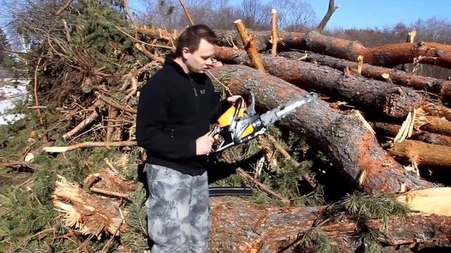 Проверка тормоза цепи бензопилы Alpina A 4000 смотреть онлайн