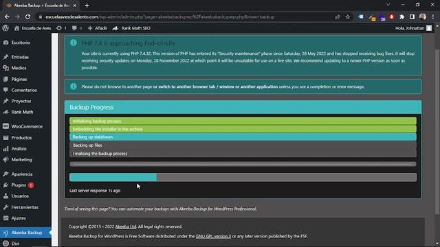 Cómo hacer un backup con Akeeba backup en Wordpress смотреть онлайн