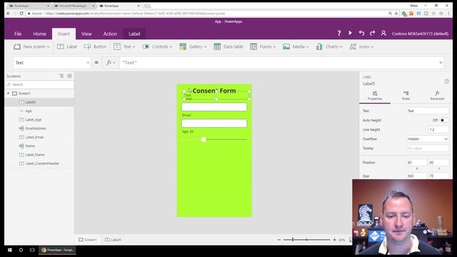 Build a consent form with PowerApps using the Pen Input and send it as an email attachment смотреть онлайн