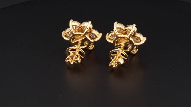 Estate 5.62 Ct Brilliant Cut Diamond Sized Classy Cluster Stud Earrings смотреть онлайн