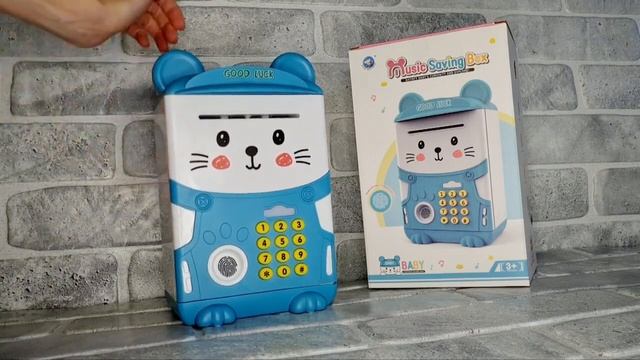 Детская копилка-сейф "Мышка" для денег с кодовым замком и сканером отпечатка пальца смотреть онлайн