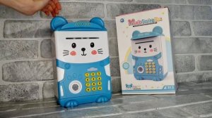 Детская копилка-сейф "Мышка" для денег с кодовым замком и сканером отпечатка пальца