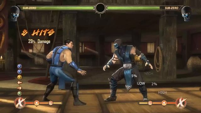 Mortal Kombat 9 - Sub - Zero обучение + комбо смотреть онлайн