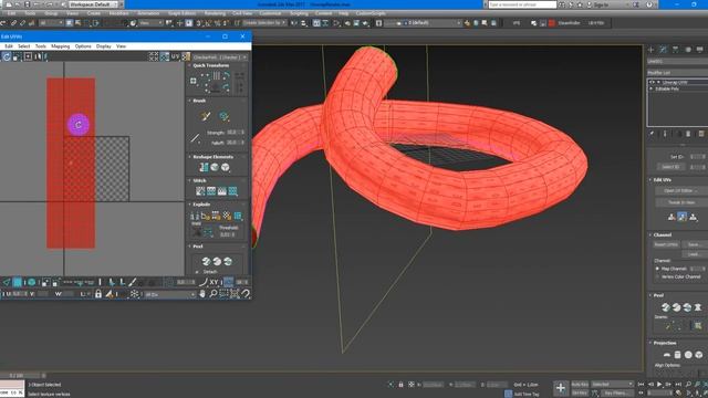 Создание развертки линии - Основы Unwrap UVW | Уроки 3Ds Max для начинающих смотреть онлайн