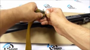 Крепление ремня на АК74 с одним карабином