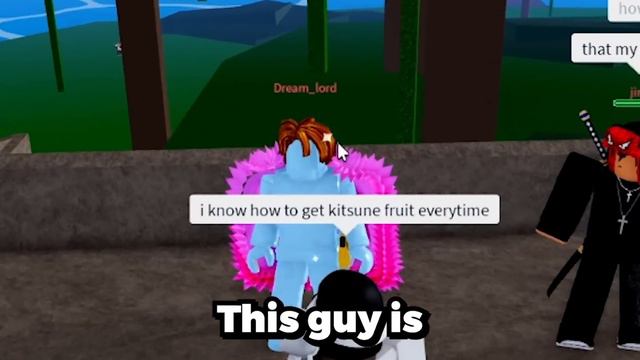 Pretending To Be AFK Holding KITSUNE FRUITS.. (Blox Fruits)