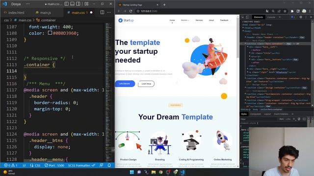 ADOBE XD TO HTML CSS --- STARTUP LANDING PAGE - Responsive Kodluyoruz смотреть онлайн