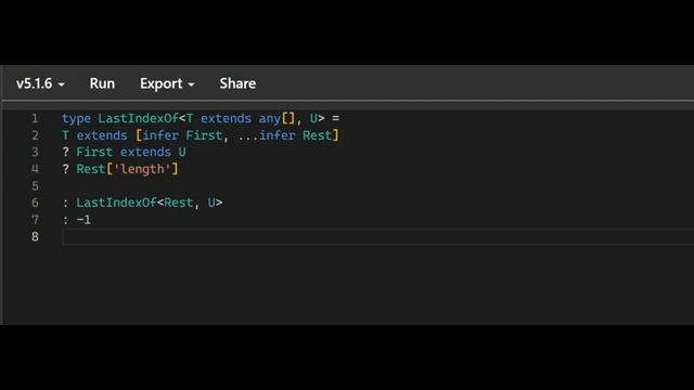 Typescript tutorial LastIndexOf utility type смотреть онлайн