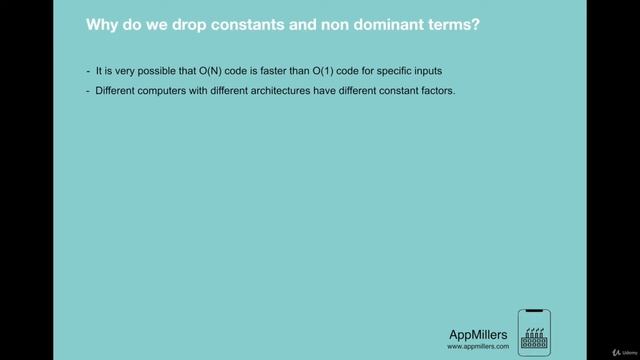 Big O Notation 5 Drop the Constants and the non dominant terms смотреть онлайн