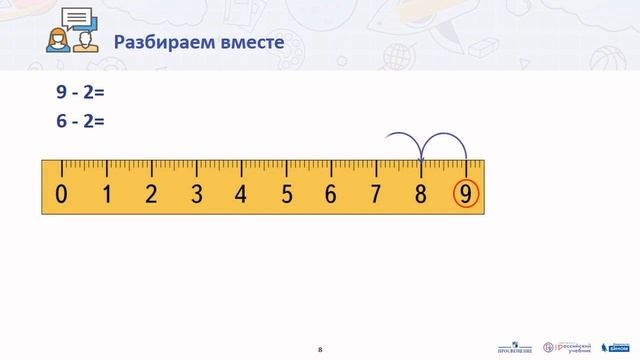 Математика. Прибавляем и вычитаем числа 1 и 2 смотреть онлайн
