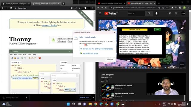 Descargar e Instalar Python Thonny смотреть онлайн