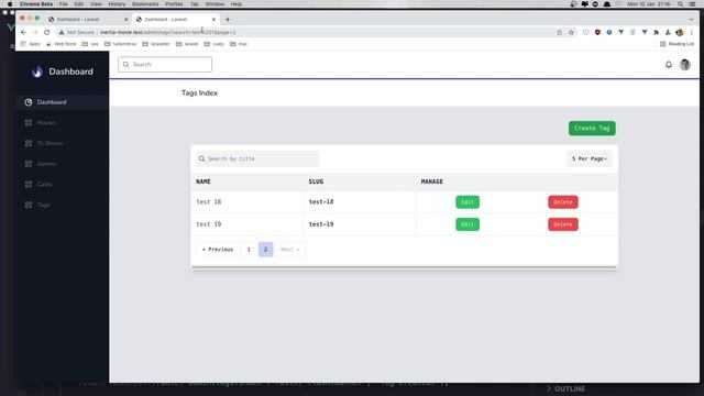 #11 Laravel Inertia Vue Movie App | Search Filter Tags | Laravel 8 Tutorial смотреть онлайн