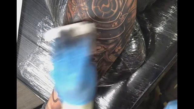 Samurai mask tattoo timelapse смотреть онлайн