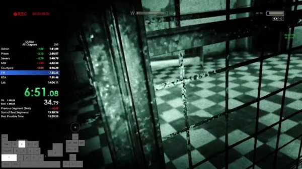 Outlast Speedrun All Chapters in: 13:55.36