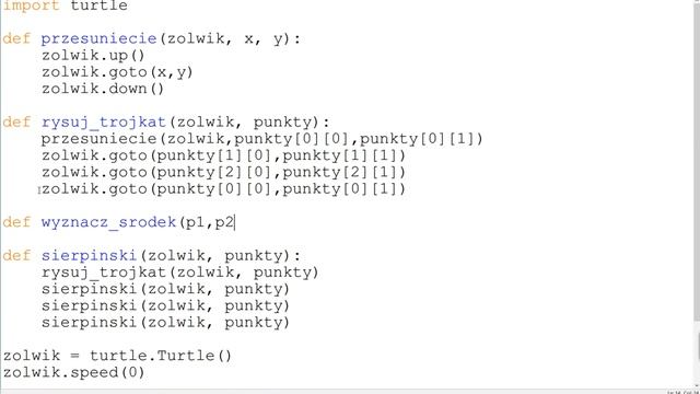 Trójkąty Sierpińskiego z grafiką żółwia [Python] смотреть онлайн