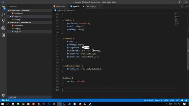 สร้าง Flexbox Off Canvas Menu | HTML CSS JavaScript смотреть онлайн