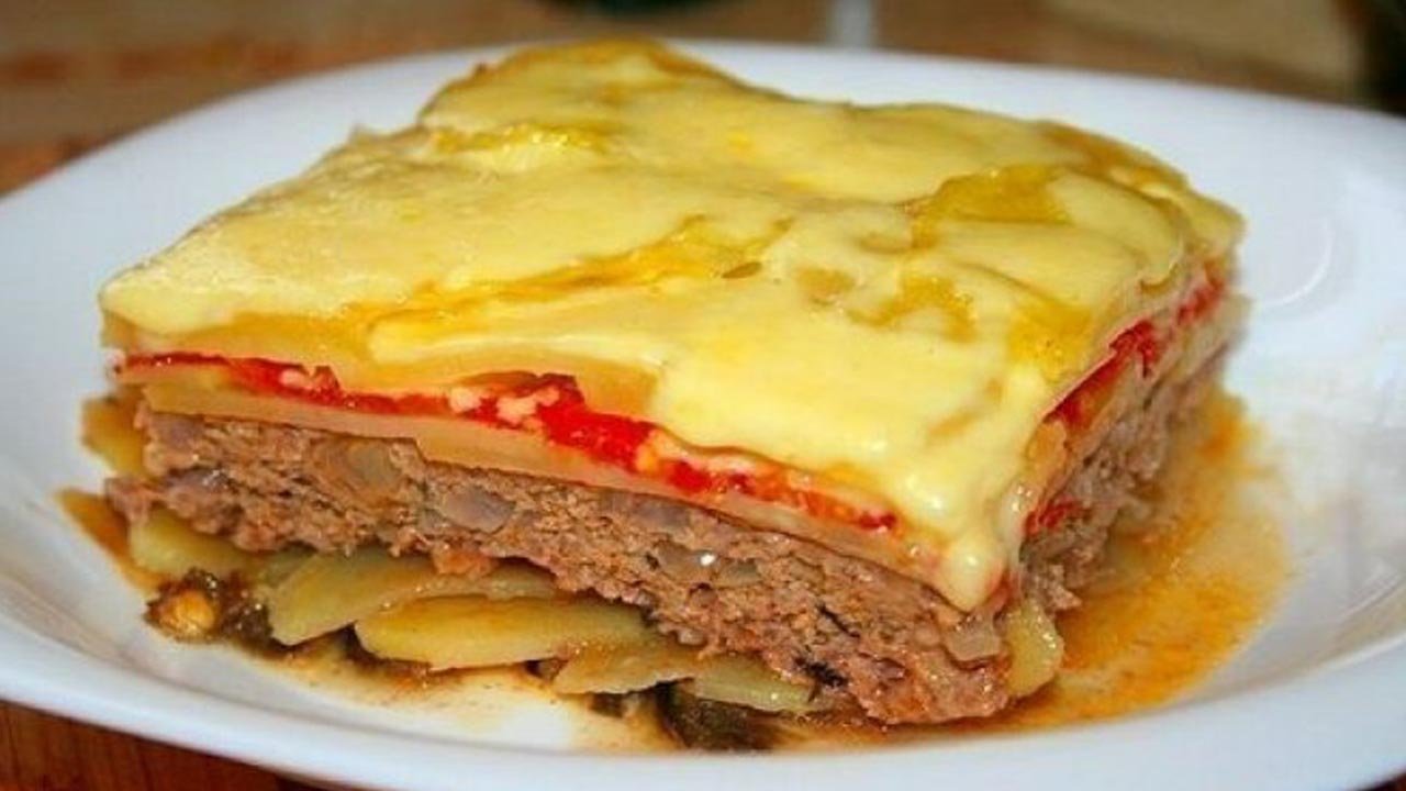 Картофельная запеканка с мясом смотреть онлайн