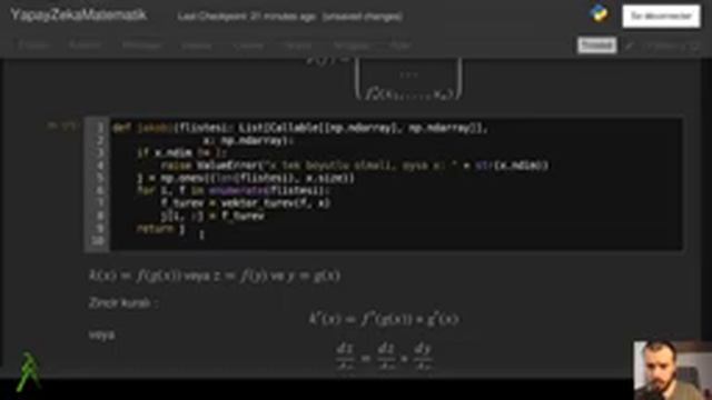 Highlight: Python: Yapay Zeka Odakli Matematik - Zincir Kuralının Kısmi Türevlere Genisletilmesi смотреть онлайн