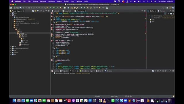 INSERT AND DISPLAY FROM DATABASE || HIBERNATE+ ECLIPSE+ APACHE TOM CAT + HIBERNATE FRAMEWORK + MYSQ смотреть онлайн