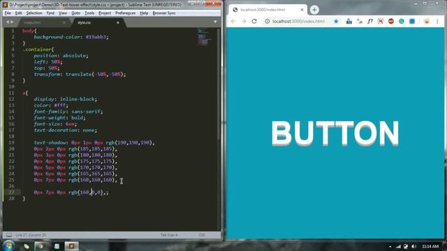 3D Text animation effect using css смотреть онлайн