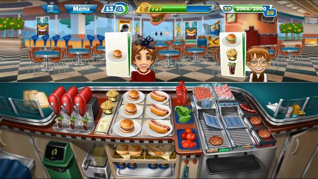 Cooking Fever Fast Food Court Fully Upgraded Challenge Level 11 HD