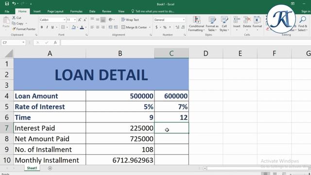 Calculate Loan Details in Ms Excel 2016 | Microsoft Office Excel Tutorial 2016 смотреть онлайн