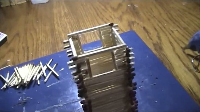 Видео урок ! Делаю смотровую башню из спичек !!! смотреть онлайн
