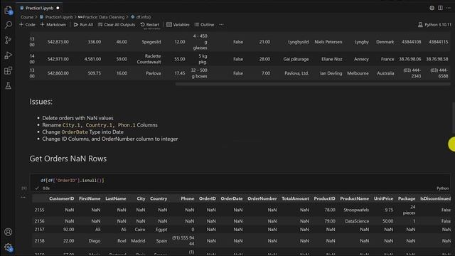 01- تنظيف البيانات - Sample - head - For - IF - NaN values - Rename and change cols смотреть онлайн