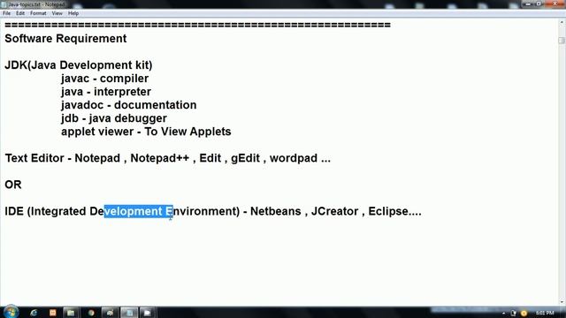 Softwares required for creating , compiling and executing java program смотреть онлайн