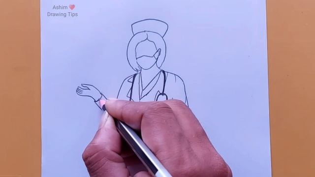 Drawing of a nurse with mask | A lady doctor with mask | Nurse Day Drawing смотреть онлайн