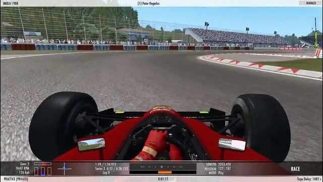 Rfactor 2 F1 1990 Ferrari Imola Hotlap смотреть онлайн