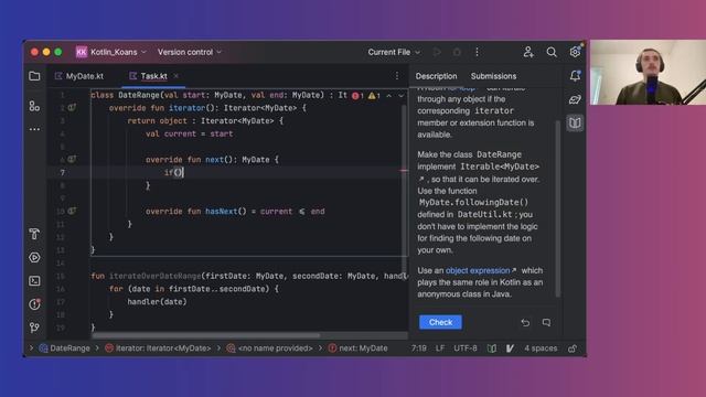 Kotlin Koans: Conventions [Exercícios resolvidos] смотреть онлайн