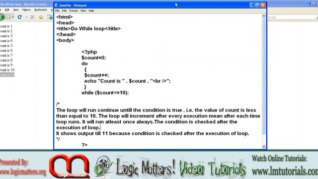 Php Tute Part 6 [while,dowhile,for,foreach,loops and array] By Manan Saini смотреть онлайн