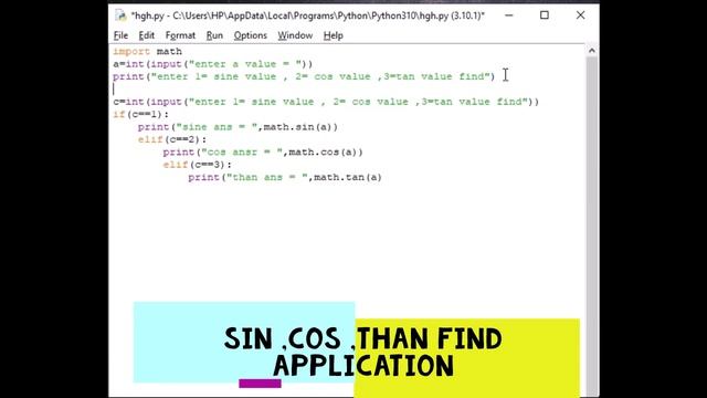 How do you find sin and cos in Python? // #python to application @CodeWithHarry @Code Bullet #code смотреть онлайн