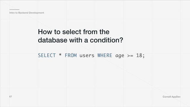 Intro to Backend Development: Lecture 3 - Databases смотреть онлайн