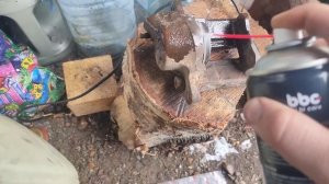 Очиститель карбюратора в действии