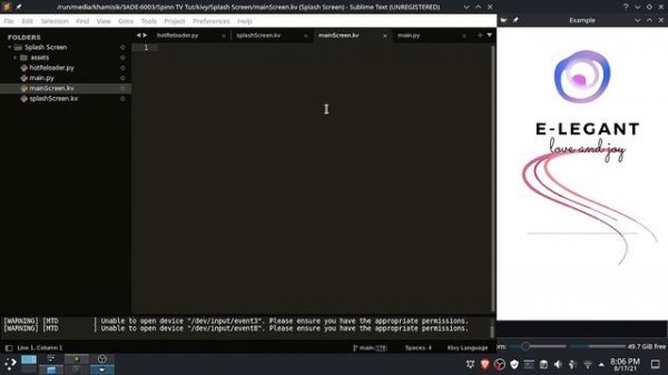 KivyMD Create A Splash Screen For Your App | Welcome Screen | Loading Screen | Multiple Screens
