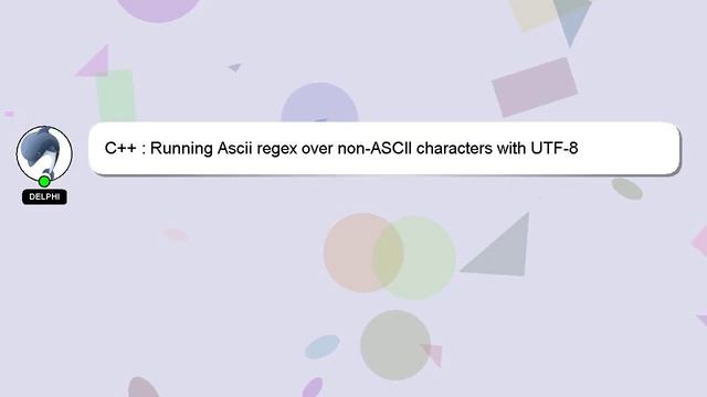C++ : Running Ascii regex over non-ASCII characters with UTF-8 смотреть онлайн