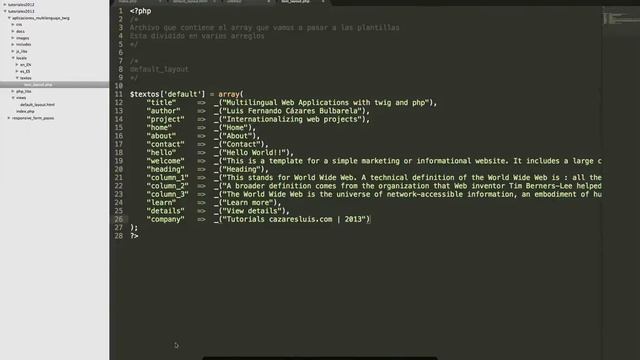 Twig y PHP para desarrollo web multilenguaje смотреть онлайн
