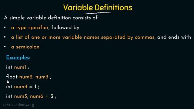 Variables in C++ смотреть онлайн