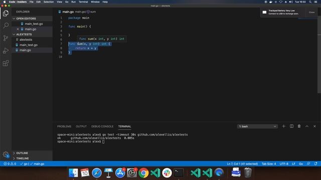 Your first test in Go and taming test tables смотреть онлайн