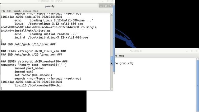 Kali Linux: dual-boot with Windows XP (edit GRUB) смотреть онлайн