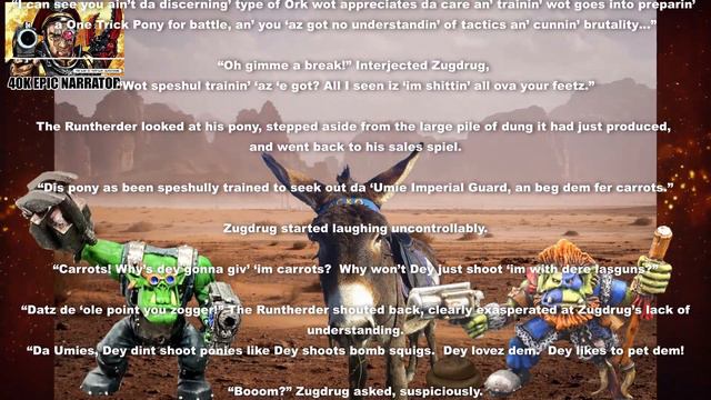 ORK FREE AUDIOBOOK "THE ONE TRICK PONY" (A WARHAMMER 40,000 STORY) WRITTEN BY TOM ZIMBARDO смотреть онлайн