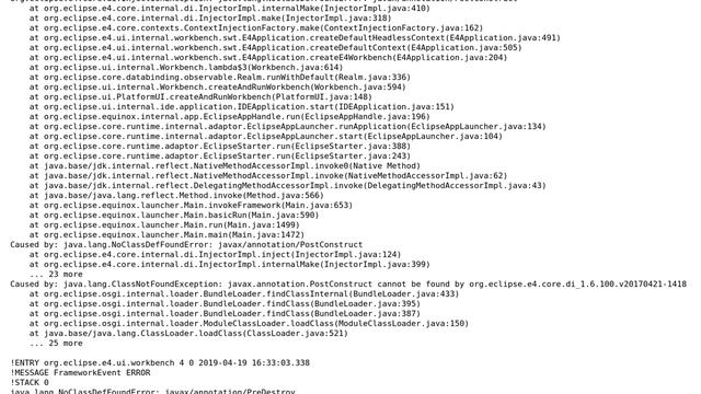 Eclipse Oxygen 3a java.lang.NoClassDefFoundError смотреть онлайн