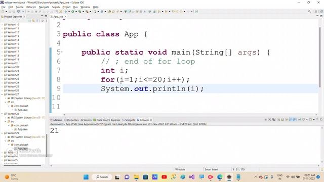 For loop in Java by Prakash Gangumalla | break demo in Java by Prakash | continue demo in Java смотреть онлайн