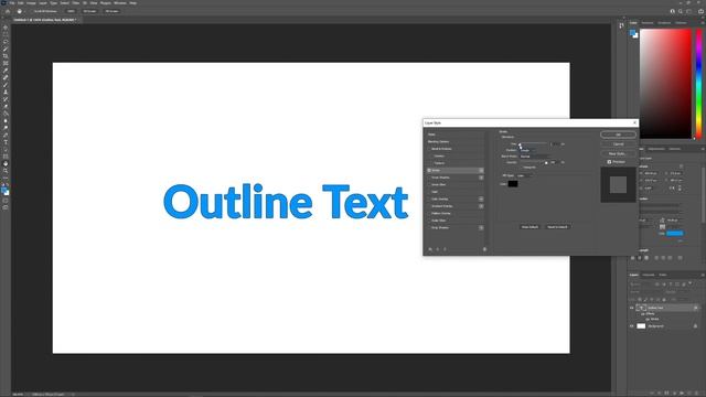 The Easiest Way To Outline Text In Photoshop CC 2021 смотреть онлайн