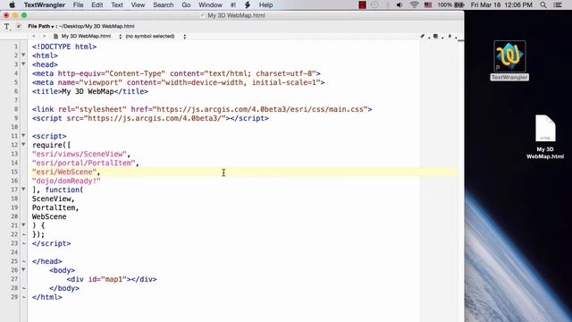 Start 3D GIS Web Development in JavaScript: Lec4 Open a 3D webMap in JavaScript смотреть онлайн