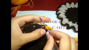 ?Как связать ПОДСОЛНУХ - подставка под горячее крючком ?