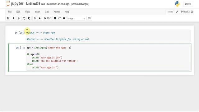 Python Program to print weather Age is Eligible to Vote or not смотреть онлайн
