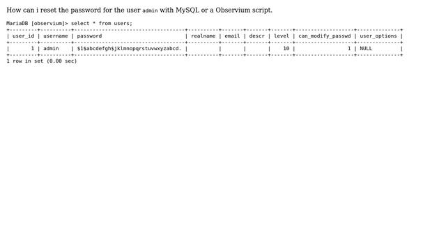 DevOps & SysAdmins: How to reset the admin password for Observium? смотреть онлайн